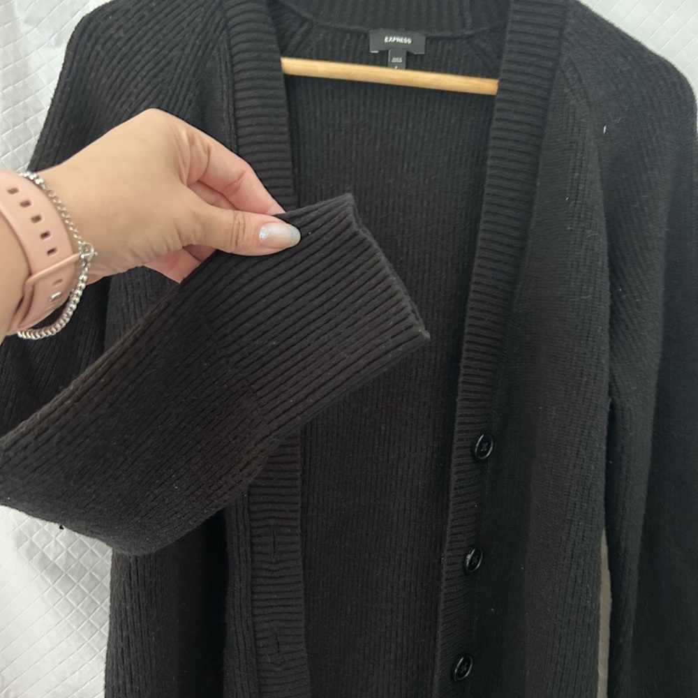 Express Black Ribbed Sweater - Picture 5 of 6